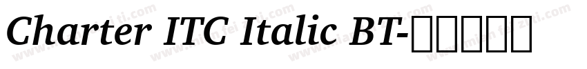 Charter ITC Italic BT字体转换